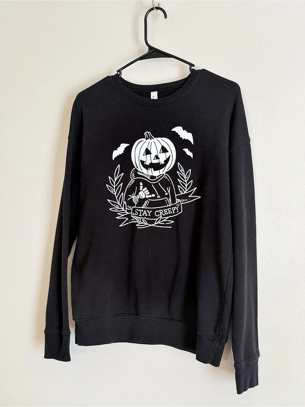 Graphic Halloween Sweatshirt in Black